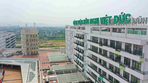 Cận cảnh Bệnh viện Hữu nghị Việt Đức cơ sở Ninh Bình trước giờ đón bệnh nhân
