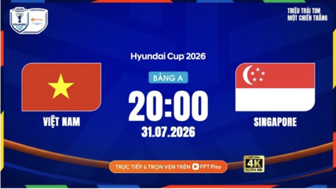 Link xem trực tiếp bóng đá tuyển Việt Nam vs Singapore tại ASEAN Cup 2026