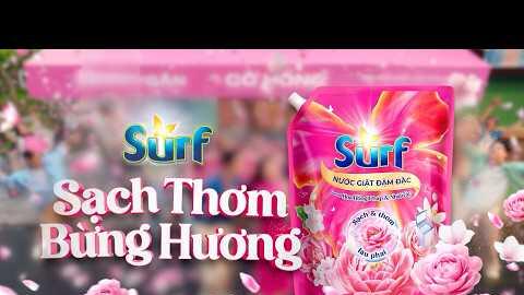 Nước giặt Surf đậm đặc mới - Sạch thơm bừng hương
