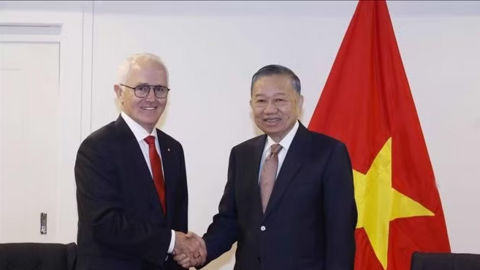 Tổng Bí thư, Chủ tịch nước Tô Lâm tiếp nguyên Thủ tướng Australia Malcolm Turnbull AC