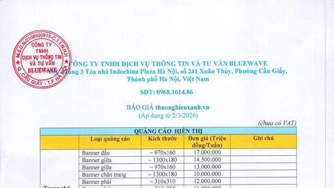 BÁO GIÁ QUẢNG CÁO 2026