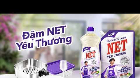 Nước rửa chén NET yêu thương - Sạch không nhờn nhớt