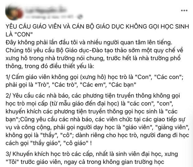 Nhà nghiên cứu Văn học nổi tiếng nêu quan điểm tranh cãi: Yêu cầu giáo viên KHÔNG GỌI học sinh là CON - Ảnh 1.