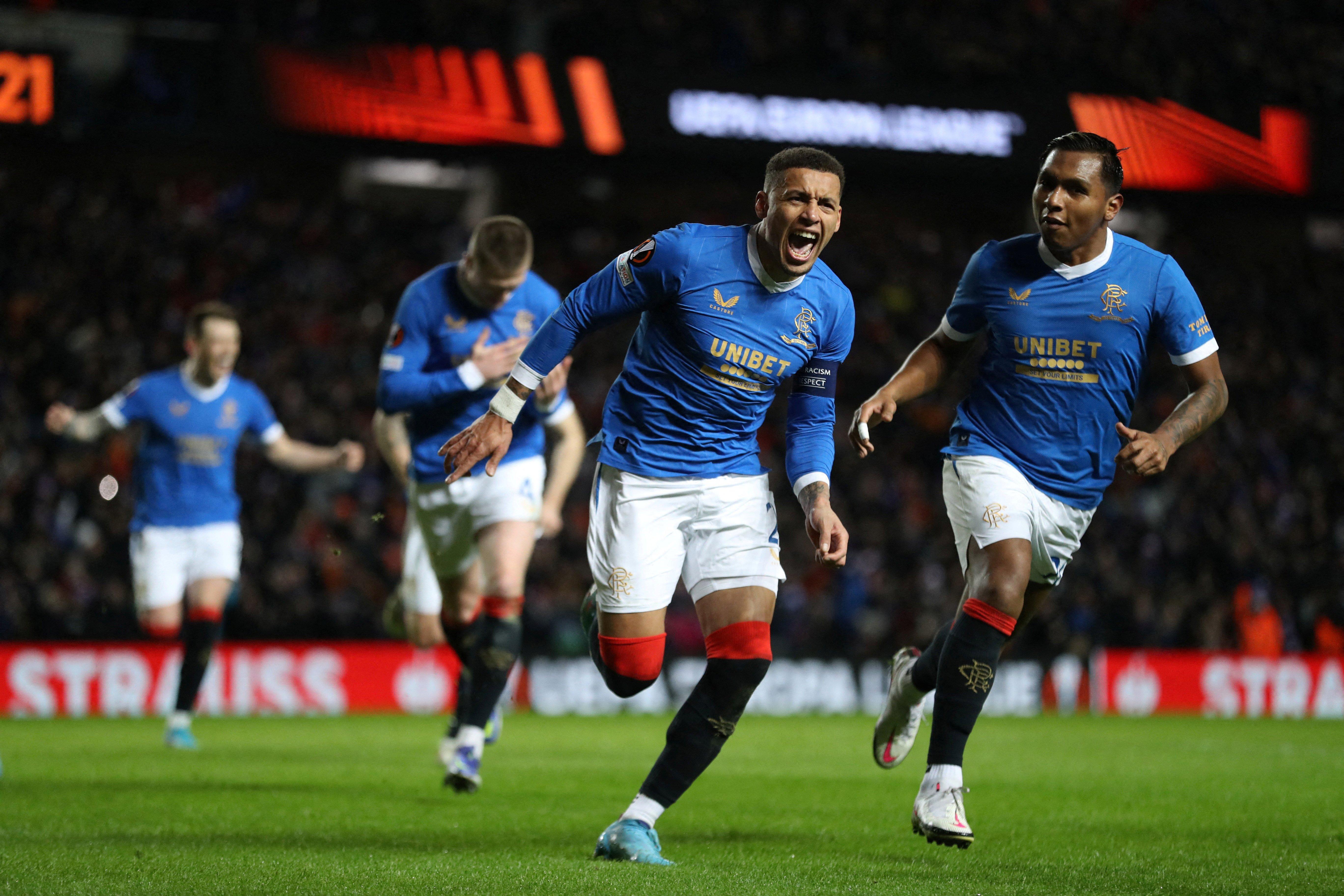 Rangers có màn thể hiện thuyết phục trước một trong những ứng viên cho ngôi vô địch Europa League mùa này. Ảnh: Reuters.