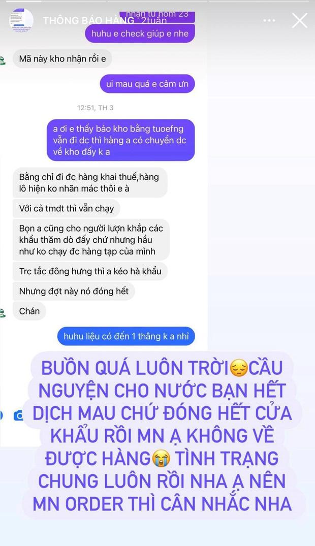 Hàng hóa chôn chân tại Thâm Quyến, chủ shop Taobao chan cơm bằng nước mắt: Người ngừng order vô thời hạn, người lỗ ròng hơn 130 triệu - Ảnh 3.