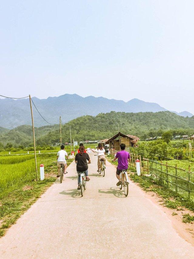 Mai Châu đang là thiên đường lúa chín đầu hạ đẹp nhất nhì vùng Tây Bắc, thu hút rất nhiều bạn trẻ đến chụp ảnh - Ảnh 3.