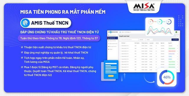 MISA ra mắt phần mềm đáp ứng chứng từ khấu trừ thuế TNCN điện tử - Ảnh 1.