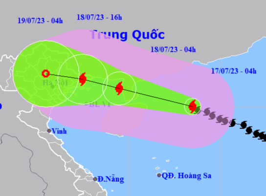 Bão số 1 giật cấp 15 đang áp sát Quảng Ninh - Nam Định - Ảnh 1.