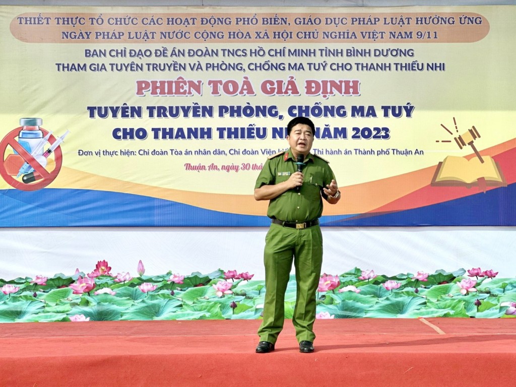 Phiên tòa giả định giáo dục pháp luật về phòng, chống ma túy