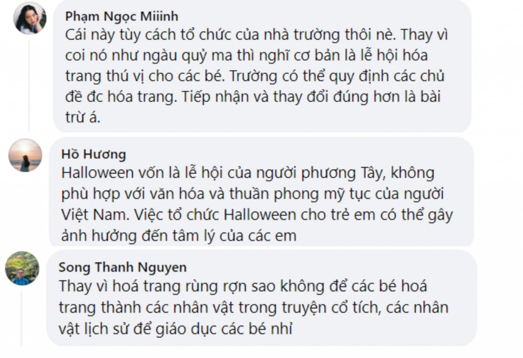 Ý kiến của các bậc phụ huynh trên mạng xã hội