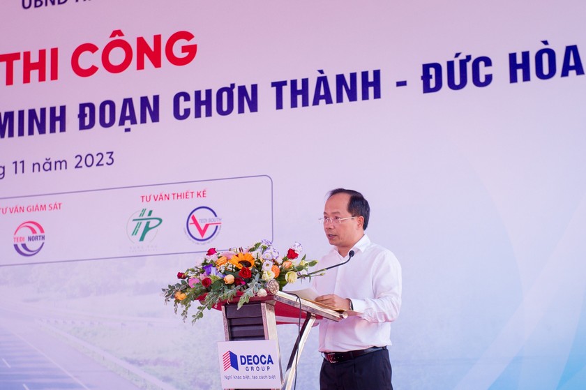 Thứ trưởng Bộ GTVT Nguyễn Duy Lâm đánh giá dự án có vai trò quan trọng, tạo động lực thúc đẩy phát triển kinh tế - xã hội khu vực Đông Nam Bộ