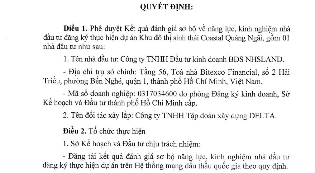 NHSLand 'bắt tay' Delta Group muốn làm dự án 7.100 tỷ đồng ở Quảng Ngãi - Ảnh 1.