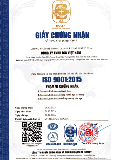 Nội thất IGA vinh dự nhận chứng nhận ISO 9001:2015 giai đoạn 2023-2026 - Ảnh 1.