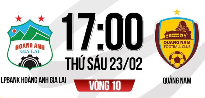 Link trực tiếp Hoàng Anh Gia Lai và Quảng Nam tại vòng 10 V.League