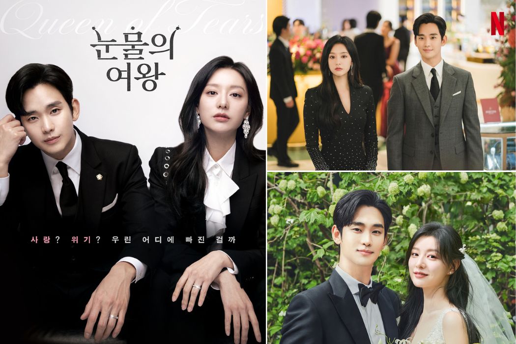 Kim Soo Hyun và Kim Ji Won đóng vai một cặp vợ chồng trong “Nữ hoàng nước mắt“. Ảnh: Nhà sản xuất