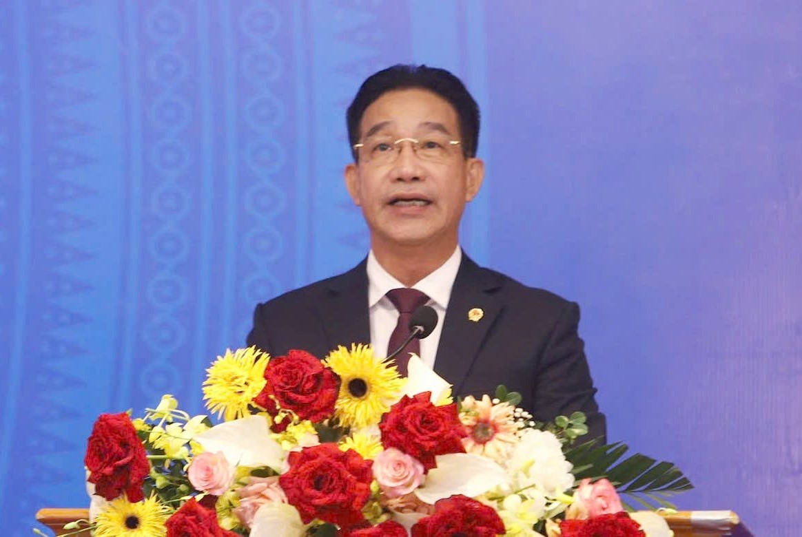 Phó Chủ nhiệm Văn phòng Chủ tịch nước Phạm Thanh Hà phát biểu tại họp báo công bố Quyết định đặc xá năm 2024. Ảnh: Ái Vân