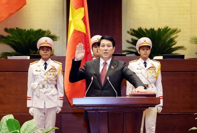 Lãnh đạo Lào gửi thư chúc mừng Chủ tịch nước Lương Cường