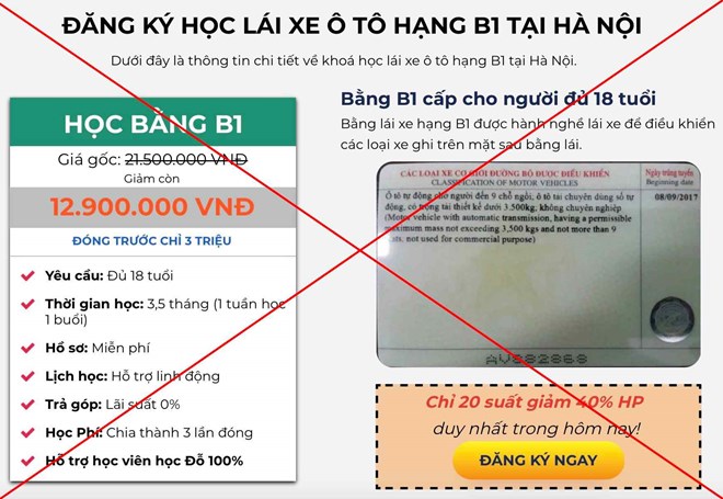 Mạo danh trung tâm đào tạo lái xe, chiếm đoạt tiền khách hàng