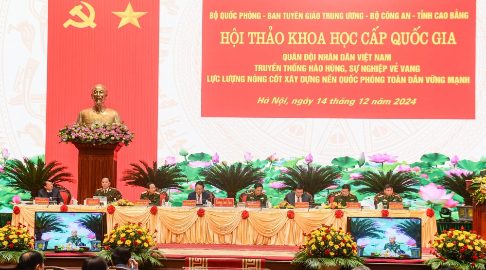 Hội thảo khoa học quốc gia kỷ niệm 80 năm thành lập Quân đội nhân dân Việt Nam. Ảnh: T.Vương