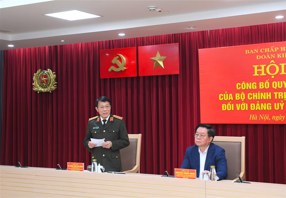 Bộ trưởng Lương Tam Quang phát biểu tại Hội nghị. Ảnh: Bộ Công an