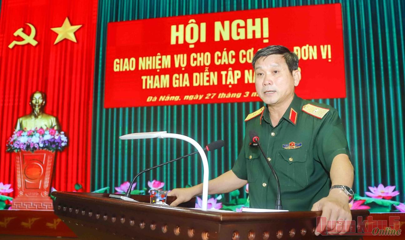 Thiếu tướng Lê Ngọc Hải - Phó Tư lệnh kiêm Tham mưu trưởng Quân khu 5 - được bổ nhiệm giữ chức Tư lệnh Quân khu 5. Ảnh chụp ngày 27.3.2023 tại Đà Nẵng. Ảnh: Quân khu 5