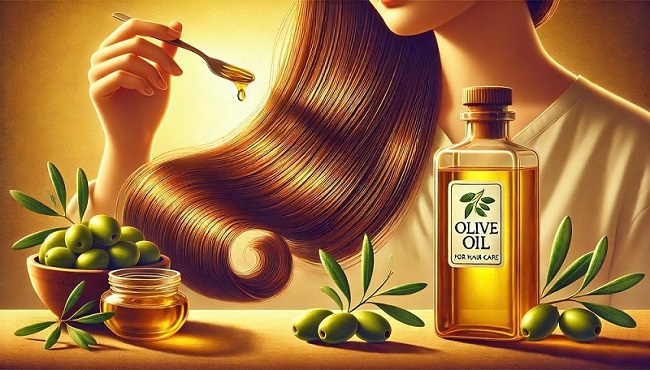 Lợi ích tuyệt vời của dầu ô liu với sự phát triển của tóc. Ảnh: AI - Minh Hoàng
