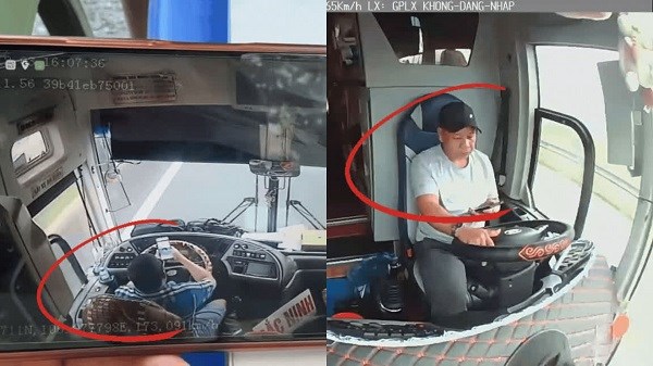 Phát hiện hàng loạt lái xe vi phạm qua camera hành trình. Ảnh: CSGT