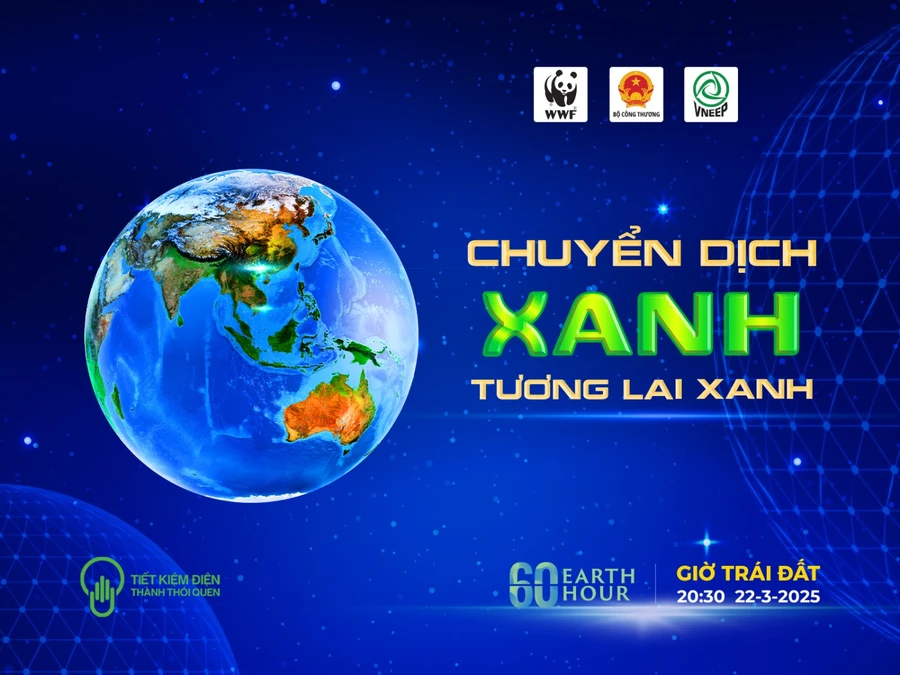 Chiến dịch Giờ Trái Đất 2025 lan tỏa thông điệp “Chuyển dịch xanh - Tương lai xanh”