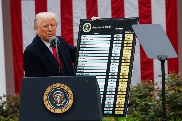 Tổng thống Trump tuyên bố về thuế đối ứng.