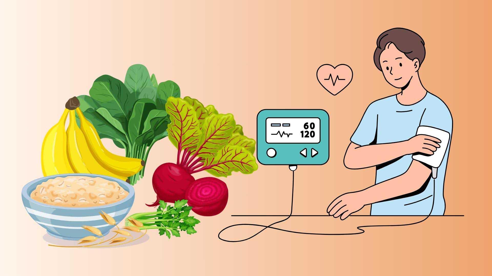 5 loại thực phẩm ít natri giúp hạ huyết áp cao. Đồ họa: Đinh Đinh
