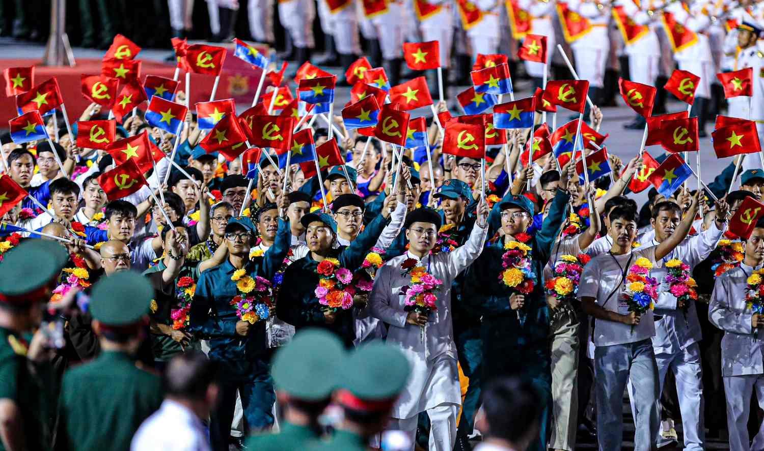 Các khối diễu hành.