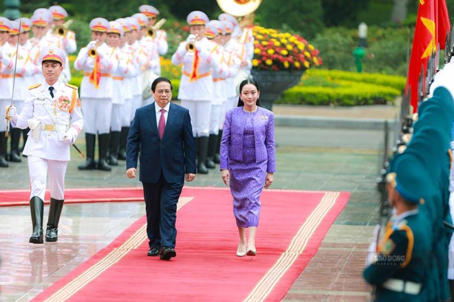 Thủ tướng Phạm Minh Chính chủ trì lễ đón Thủ tướng Thái Lan