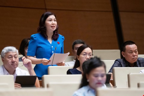Đại biểu Trần Thị Vân - Đoàn ĐBQH tỉnh Bắc Ninh. Ảnh: Quochoi