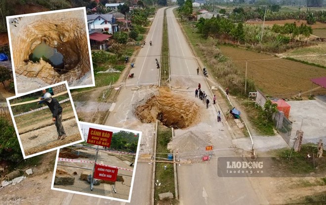 Hộ sụt lún trên địa bàn tỉnh Bắc Kạn. Ảnh: Nguyễn Hoàn
