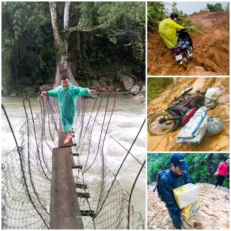 Nhiều giáo viên vùng cao Quảng Nam “trèo đèo, lội suối” đến lớp, điều kiện sinh hoạt, dạy học còn nhiều khó khăn. Ảnh: Bình Nam