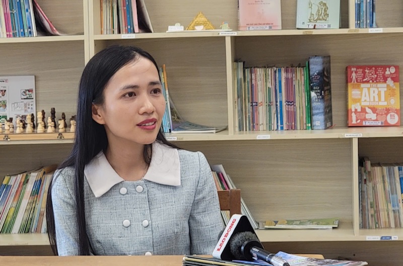 Bà Trần Kim Phương Thảo - Phó Chủ tịch Hội đồng sư phạm, Hệ thống giáo dục Tương Lai. Ảnh: Phong Linh.