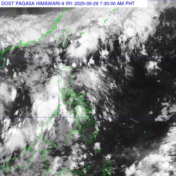 Ảnh vệ tinh thời tiết xung quanh Philippines. Ảnh: PAGASA