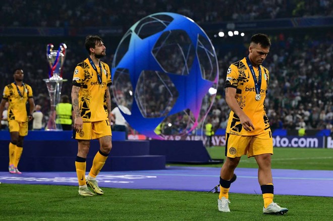 Inter Milan thua đau trước PSG ở chung kết Champions League 2025.  Ảnh: AFP