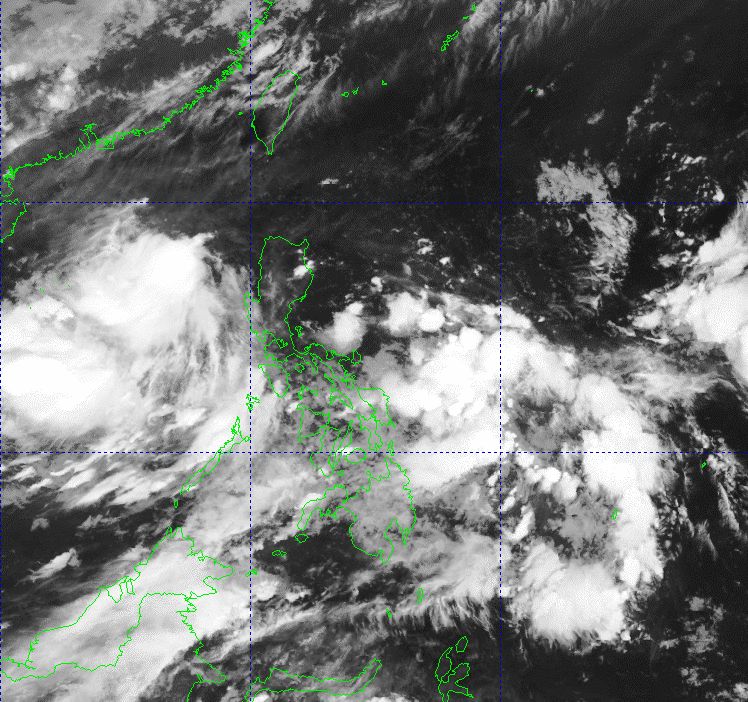 Ảnh vệ tinh vùng áp thấp vào hồi 6h ngày 9.6.2025. Ảnh: PAGASA