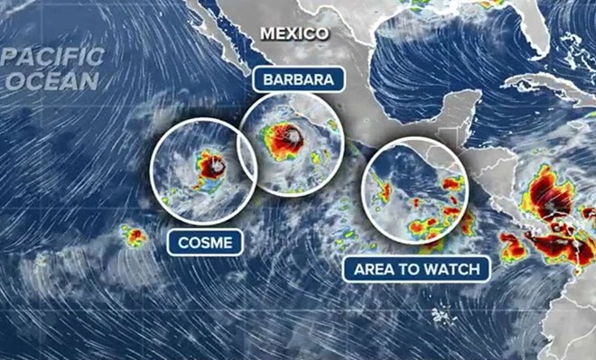 Bão nối bão ở ổ bão Thái Bình Dương, 1 cơn sắp thành cuồng phong