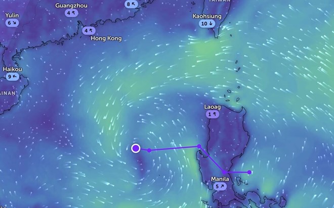 Dự báo đường đi và vùng ảnh hưởng chính của bão số 1 ở Biển Đông