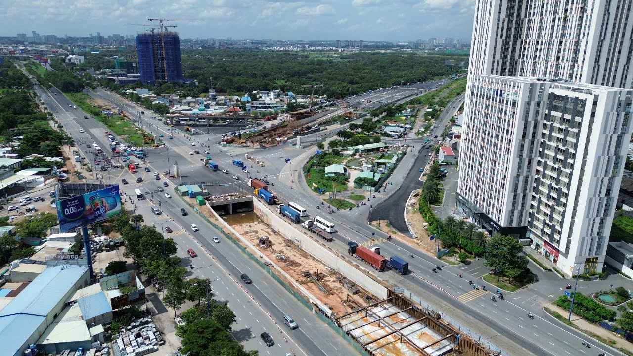 Dự án mở rộng đường nối cao tốc TPHCM - Long Thành sẽ đồng bộ với dự án nút giao An Phú. Ảnh: Anh Tú