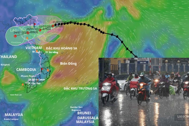 Bão số 3 Wipha cách Quảng Ninh-Hải Phòng khoảng 220 km, sắp đi vào Vịnh Bắc Bộ