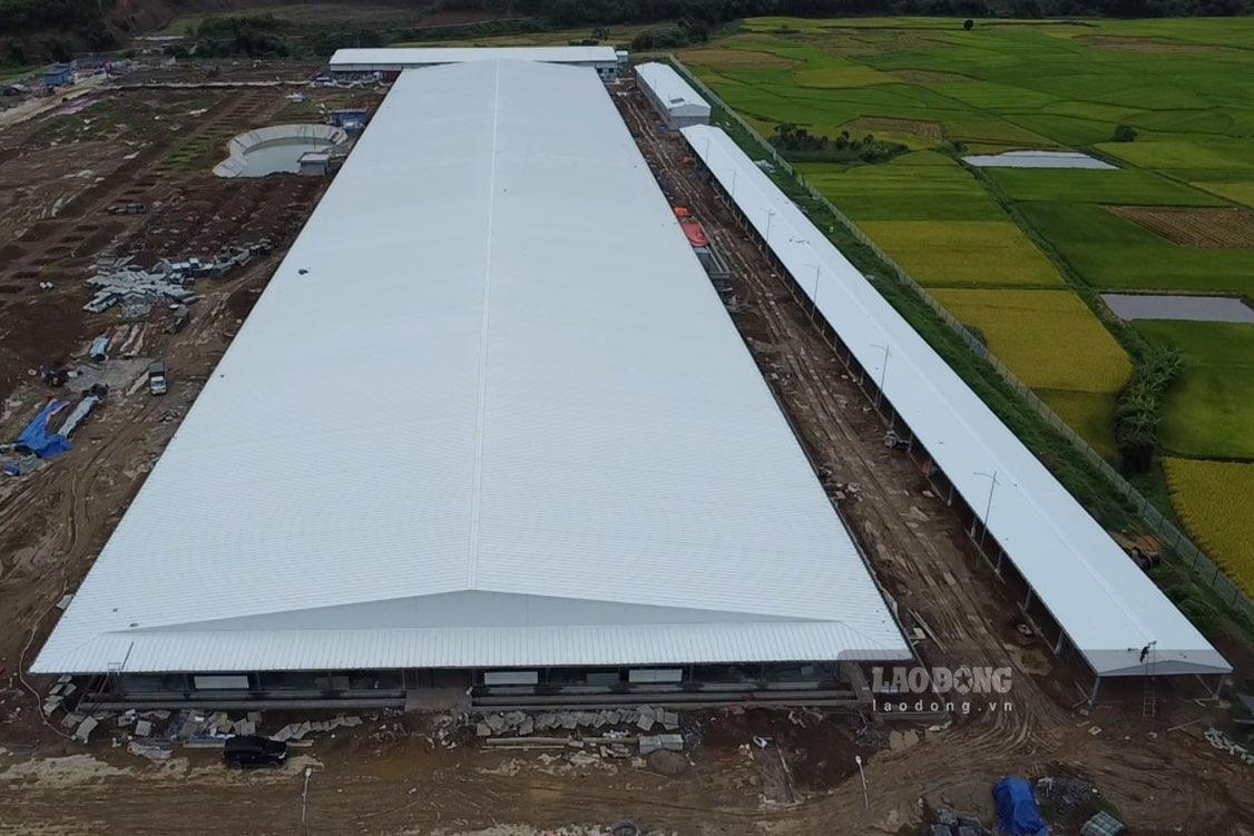 Nhà máy số 1 tại cụm công nghiệp đã dần hoàn thành. Ảnh: Việt Bắc