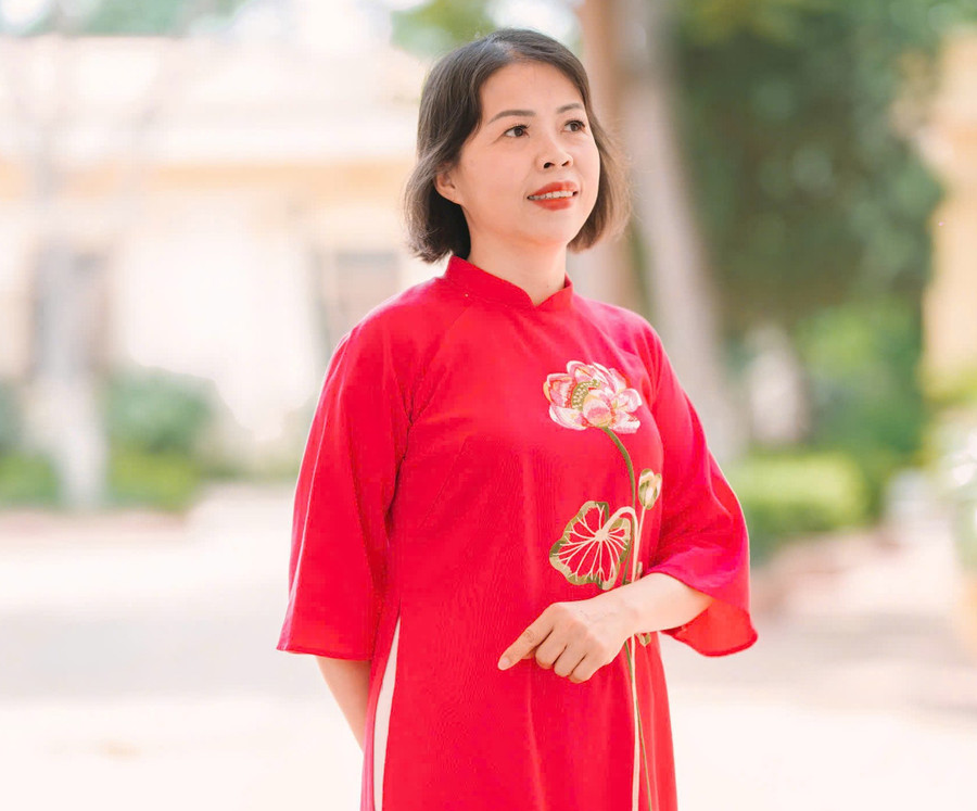 Cô giáo Lý Thị Hòa, Trường PTDTNT THCS và THPT Cao Lộc (tỉnh Lạng Sơn). Ảnh NVCC nung-1.jpg