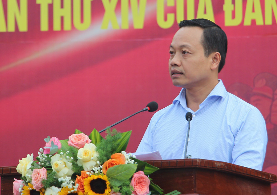 Ông Trần Tiến Dũng phát biểu tại buổi lễ. ra-quan-4.jpg