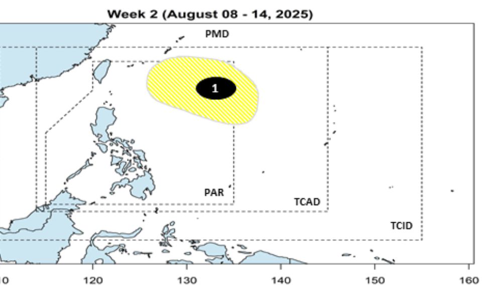 Dự báo áp thấp gần Philippines trong tuần từ và . Ảnh: PAGASA