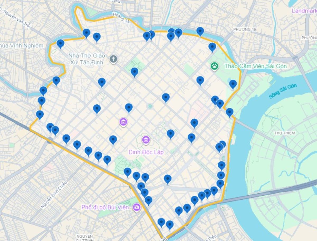 Vị trí lắp đặt camera giám sát khu vực vành đai. Ảnh: Sở Xây dựng