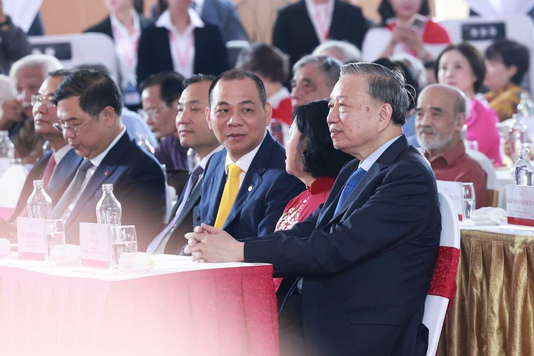 Tổng Bí thư Tô Lâm tại lễ khánh thành Trung tâm Hội chợ Triển lãm Quốc gia. Ảnh: Hải Nguyễn