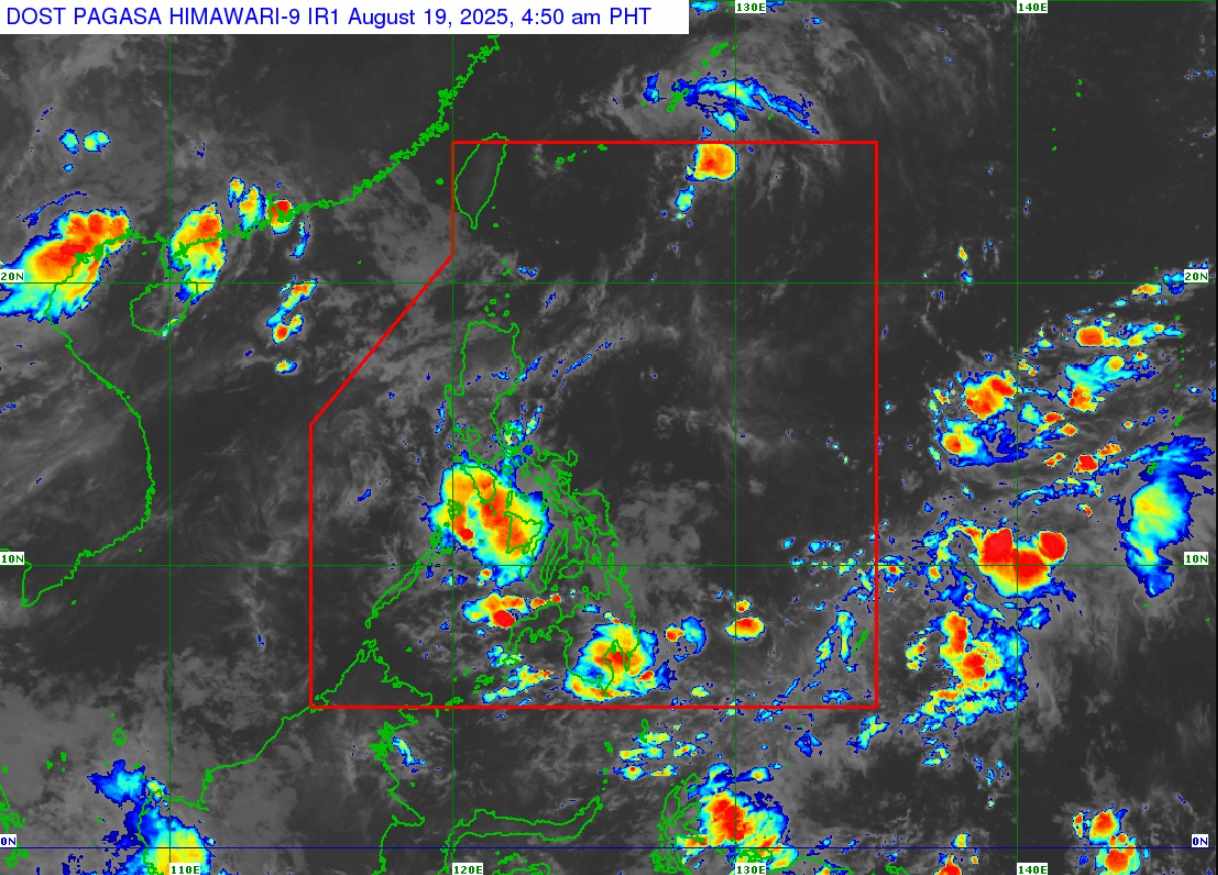 Áp thấp mới có khả năng phát triển thành áp thấp nhiệt đới trong 24 giờ tới. Ảnh: PAGASA